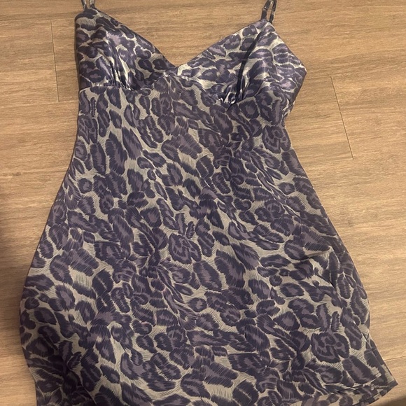 PINK Victoria's Secret Blue and Gray Patterned Dress - Picture 1 of 5